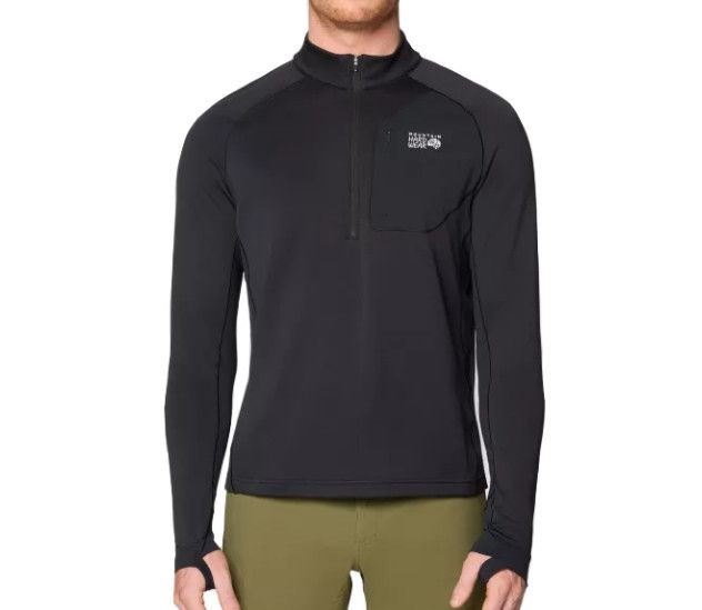 MOUNTAIN HARDWEAR Up First Tech Fleece 1/4 Zip Mens, Color: Black, Size: MD