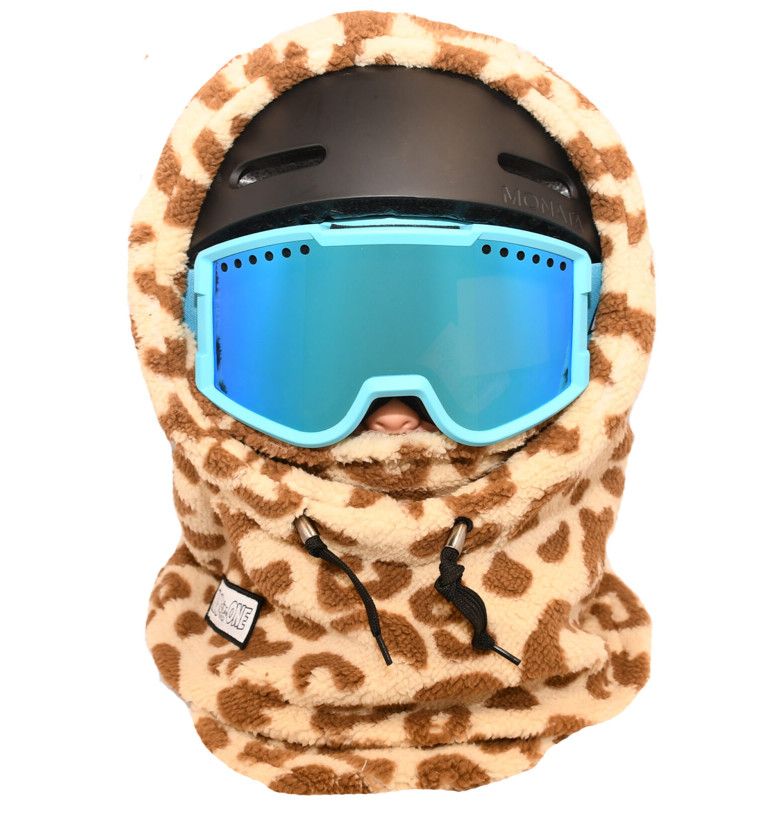 MDXONE Over The Helmet Balaclava Soft Plush, Color: Giraffe