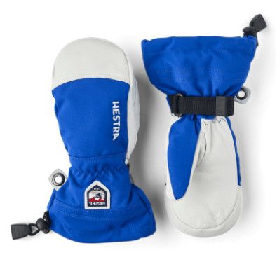 HESTRA Heli Ski Mitt Youth, Color: Royal Blue, Size: 6
