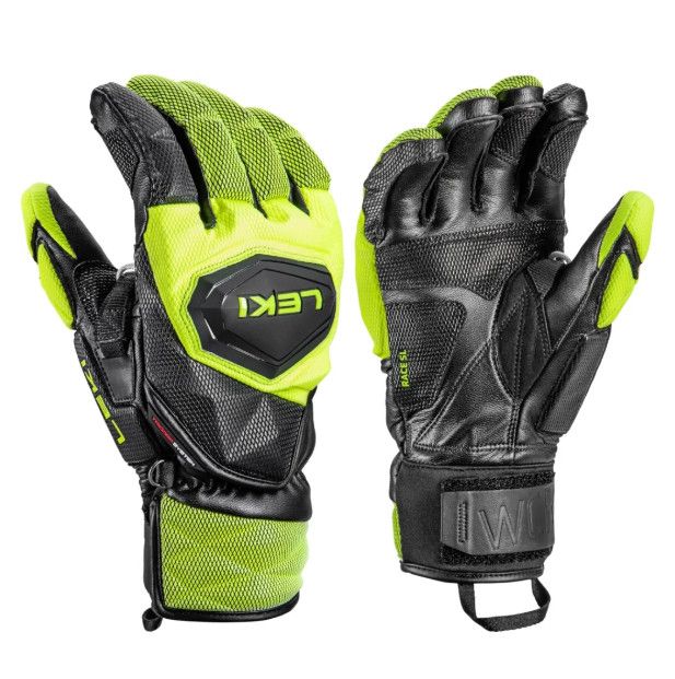 LEKI WCR Venom SL 3D Glove, Color: Black Ice Lemon, Size: 8.5