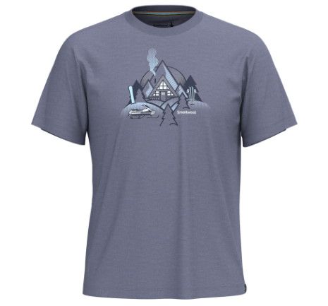 SMARTWOOL Alpine A-Frame Short Sleeve Tee, Color: Nightfall Blue, Size: LG