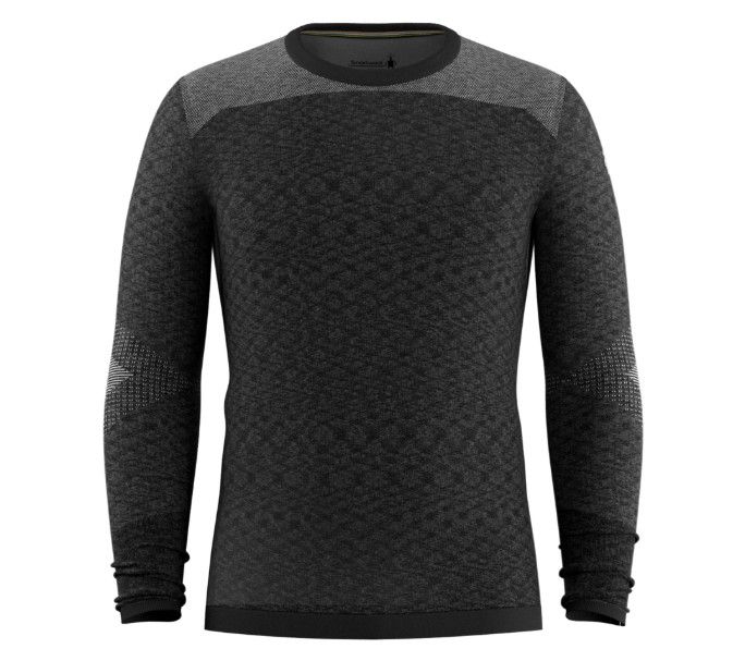 SMARTWOOL Intraknit Thermal Merino Base Layer Crew Mens, Color: Black White, Size: MD