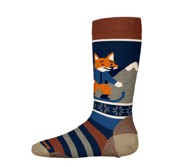 SMARTWOOL Full Cushion Fox Glade OTC Youth, Color: Picante, Size: SM