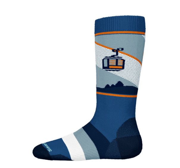 SMARTWOOL Full Cushion Gondola Games OTC Youth, Color: Laguna Blue, Size: SM