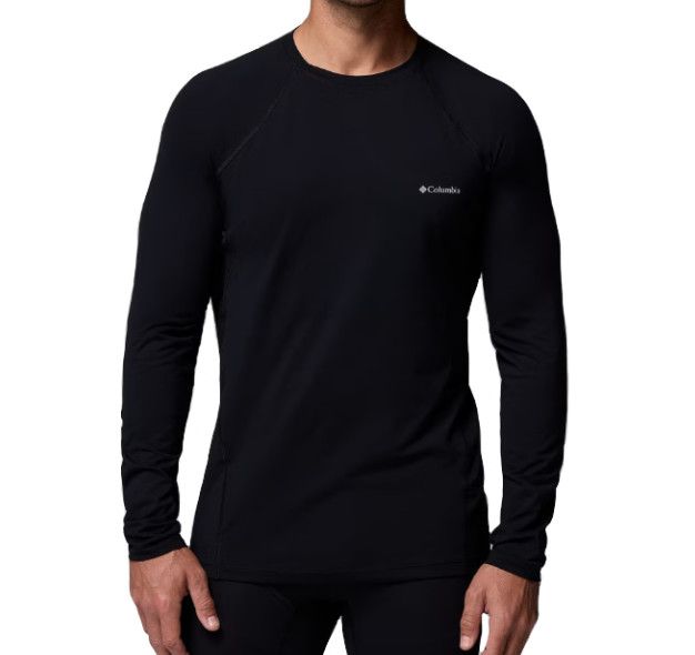 COLUMBIA Midweight Stretch Long Sleeve Top Mens, Color: Black, Size: SM