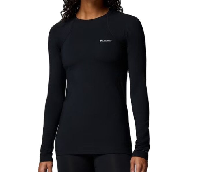 COLUMBIA Midweight Stretch Long Sleeve Top Womens, Color: Black, Size: MD