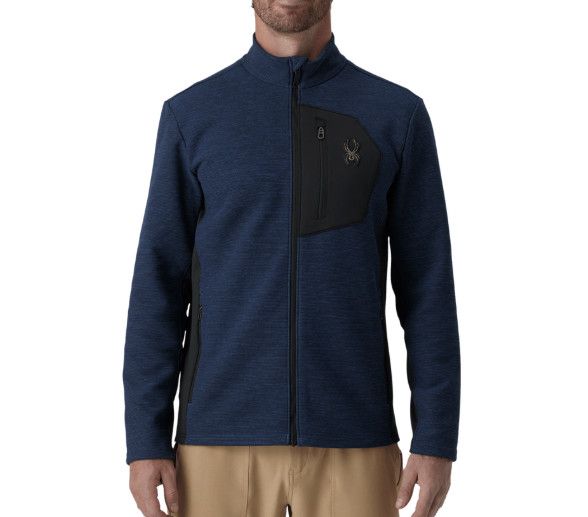 SPYDER Bandit Fleece Sweater Mens, Color: Indigo Melange, Size: MD