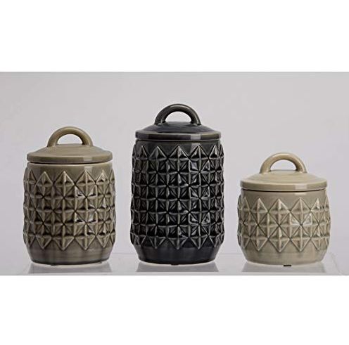 Diamond Pattern Canister Set