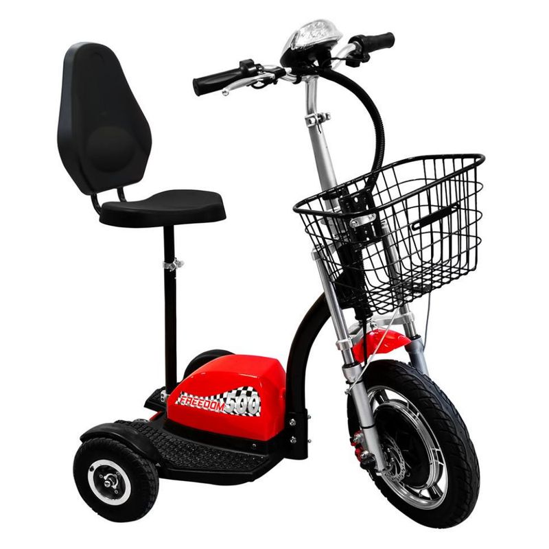 Freedom 500 RED Scooter w/ Metal Basket