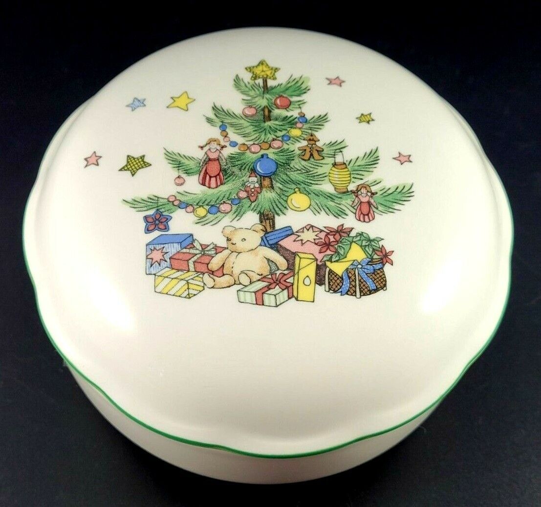 HAPPY HOLIDAYS CHRISTMAS BON BON/LID BELL INSIDE 5"
