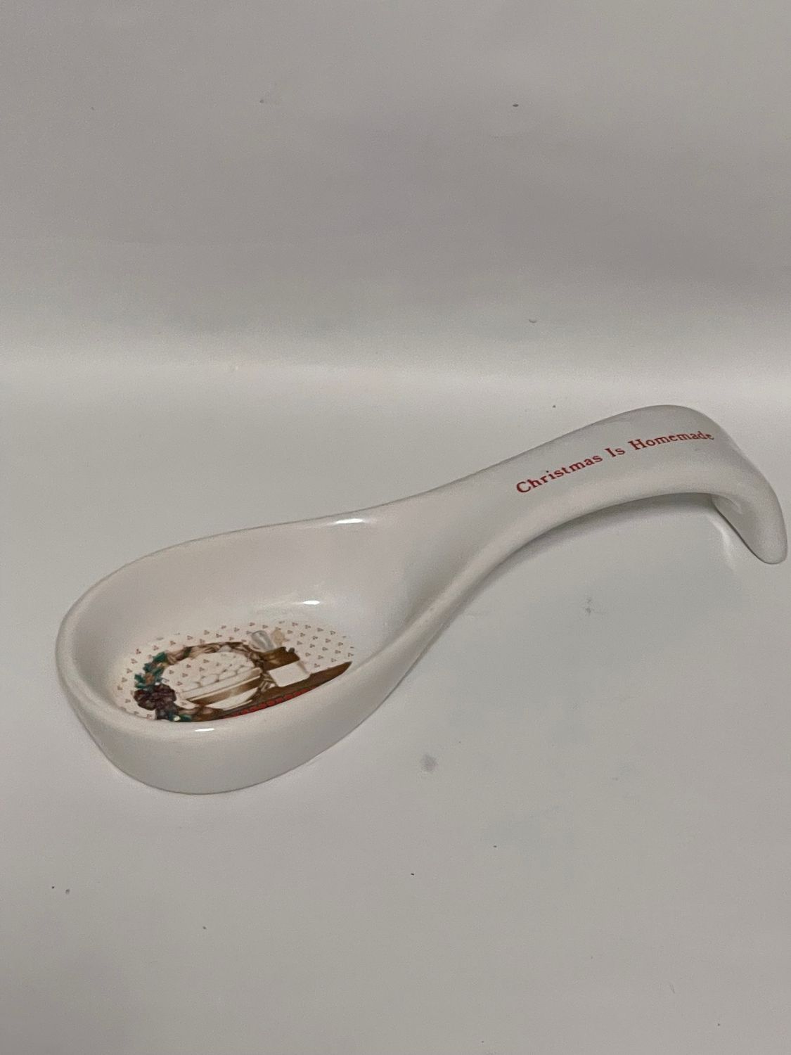 CHRISTMAS IS HOMEMADE SPOON REST 8"