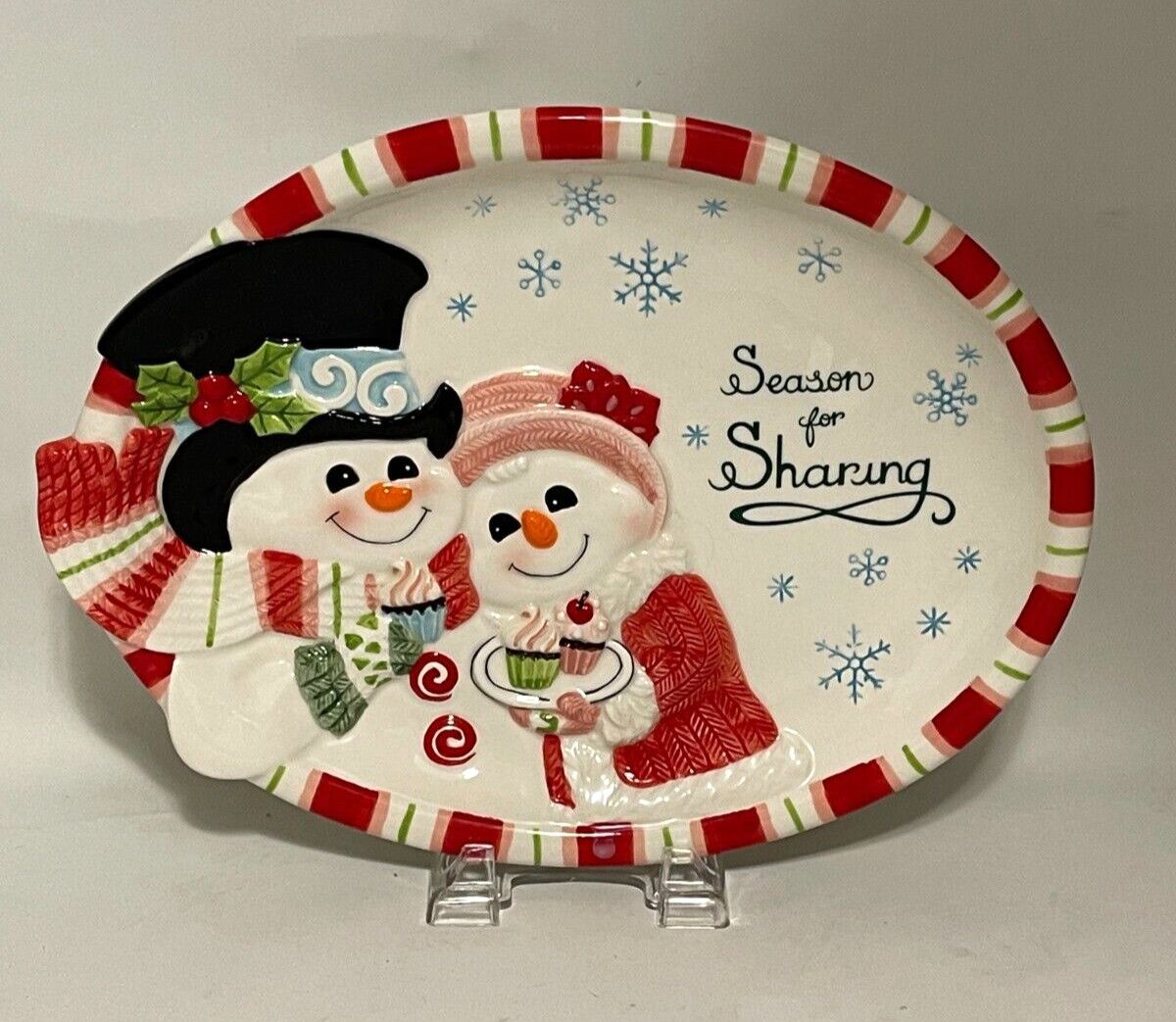 FLURRY FOLKS COOKIE PLATTER 14"