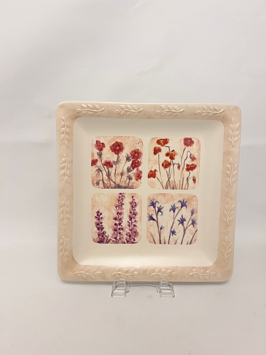 SUMMER FIELDS PLATTER SQUARE 12"