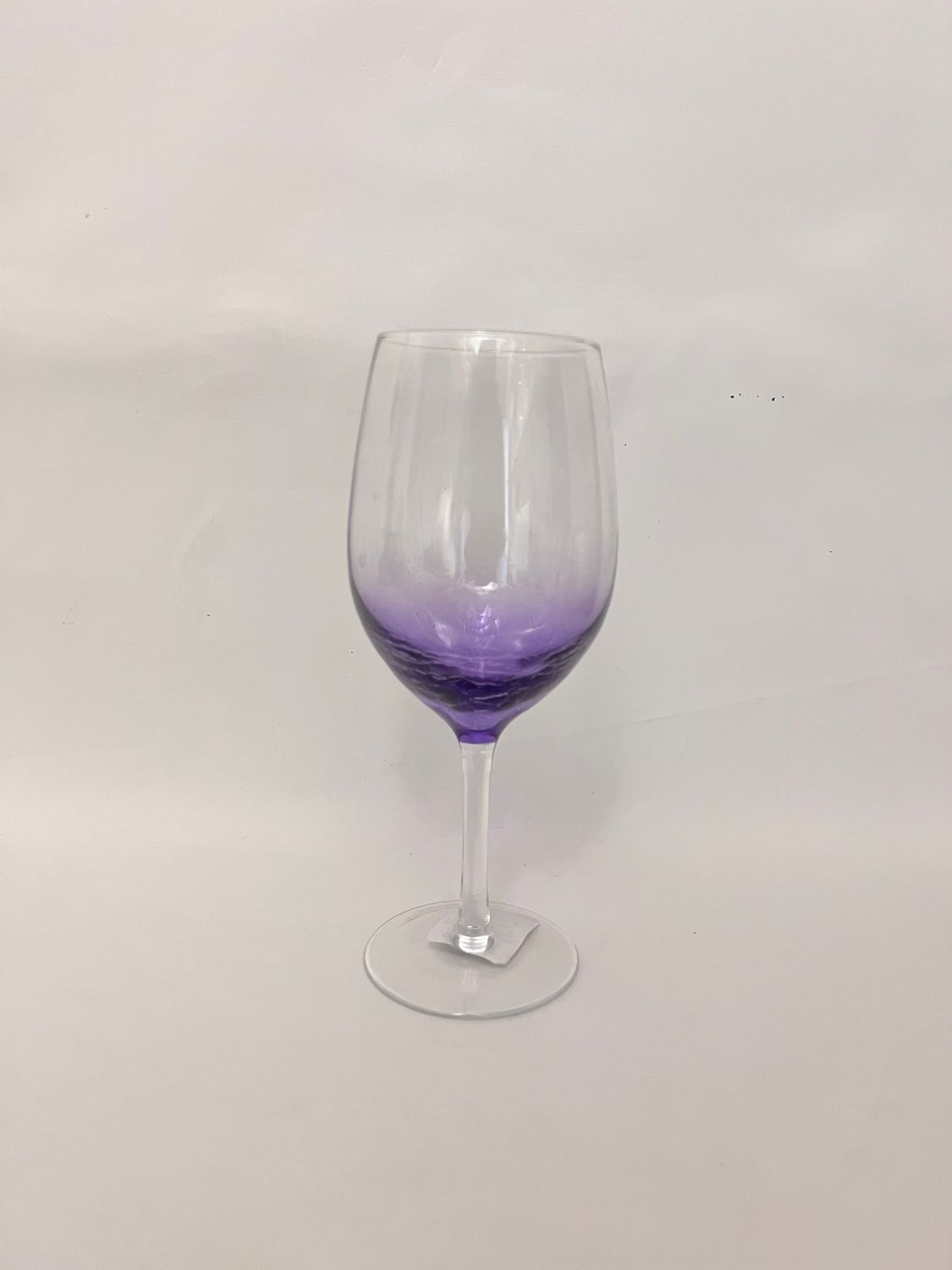 PURPLE CRACKLED  WHITE WINE 8 7/8" 12OZ.