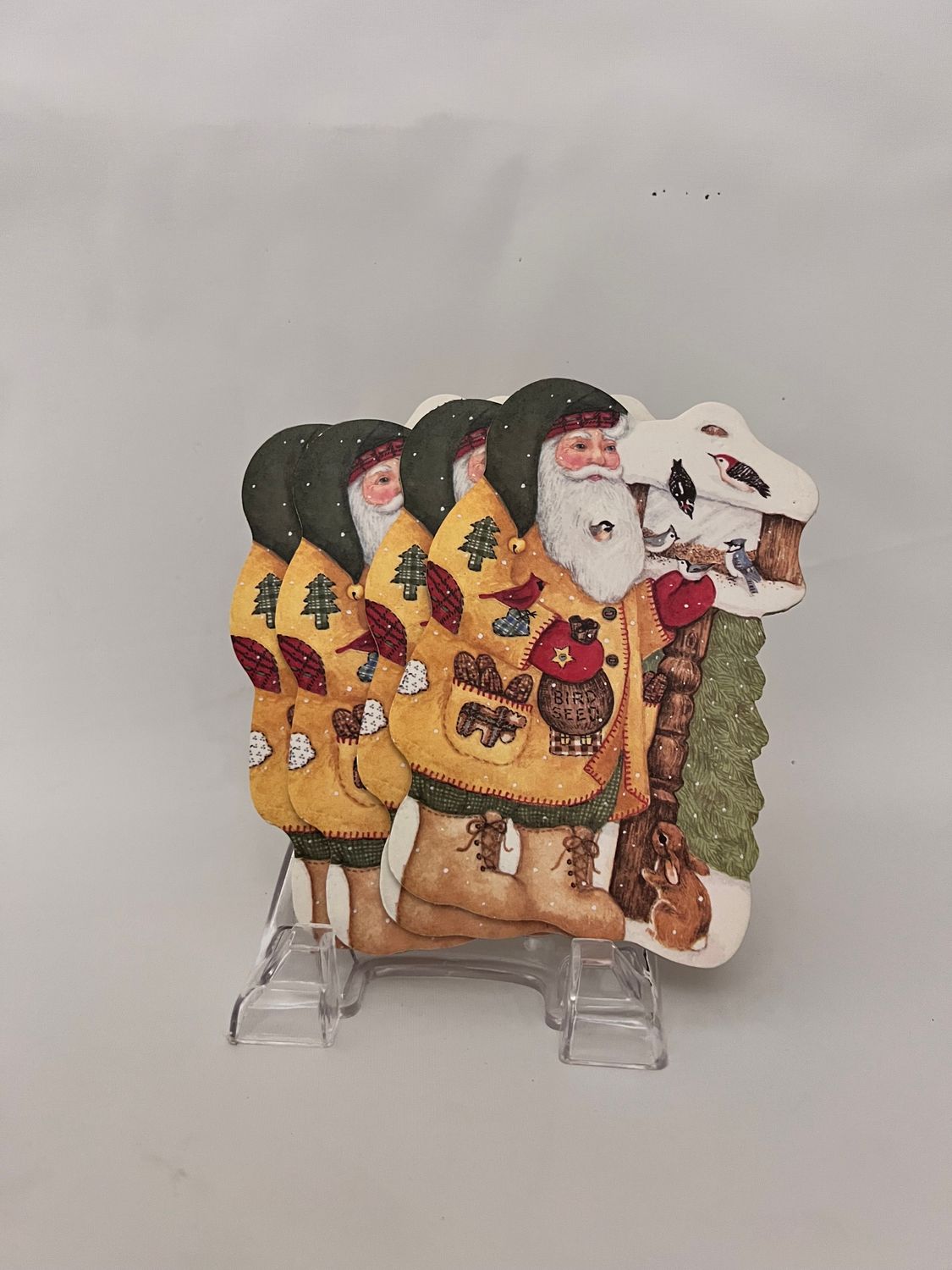 SANTA CORK BACK COASTER SET OF 4