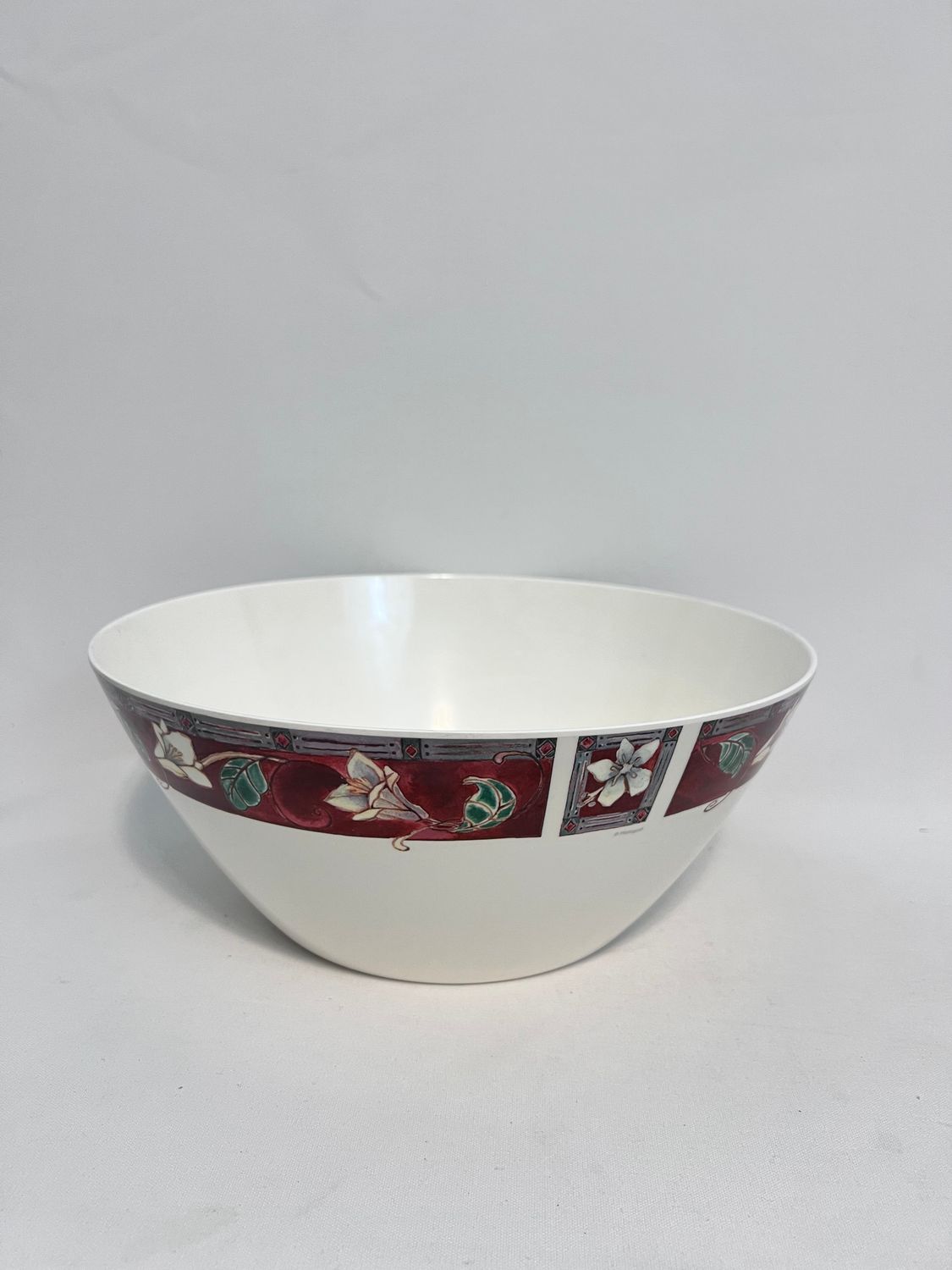 MISSION FLOWER MELAMINE SALAD BOWL