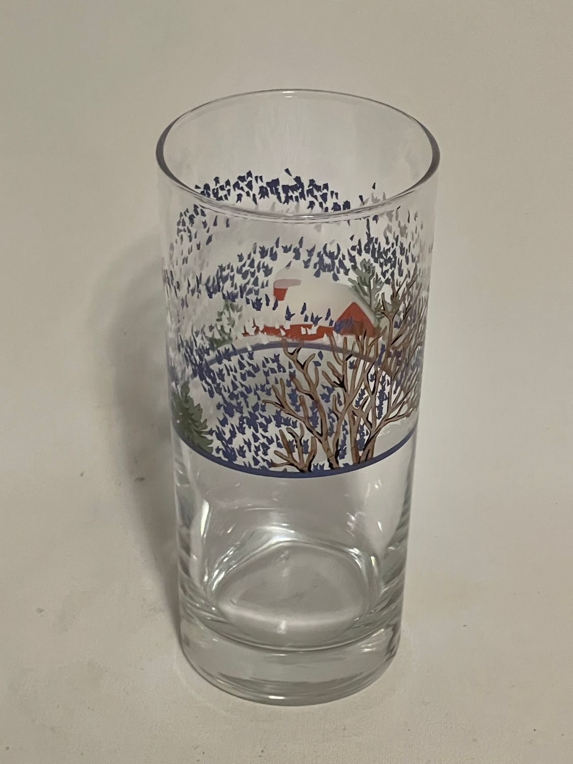 CABIN AND BARN GLASS TUMBLER