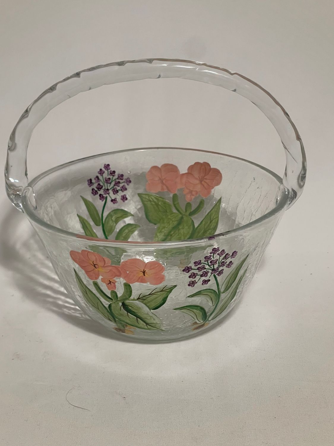 LTD HAND PAINTED CRACKLE BASKET