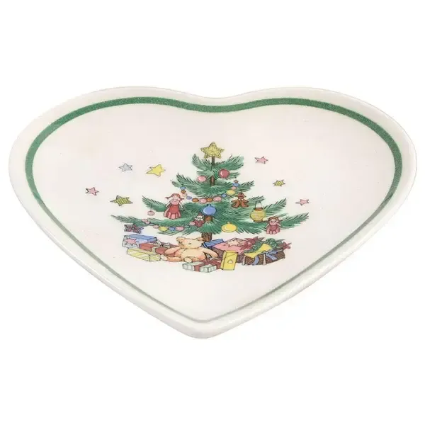 HAPPY HOLIDAYS DISH HEART 5 7/8"