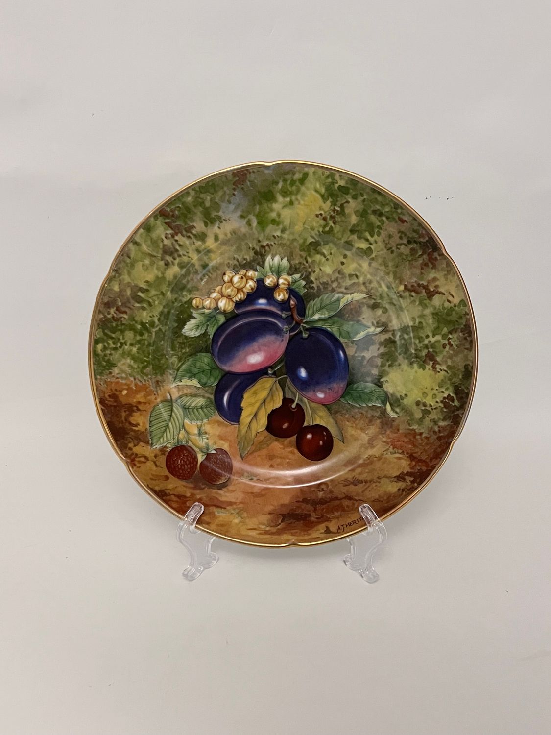 STILL LIFE 10 1/8" DINNER PLATE PLUM/ CHERRY