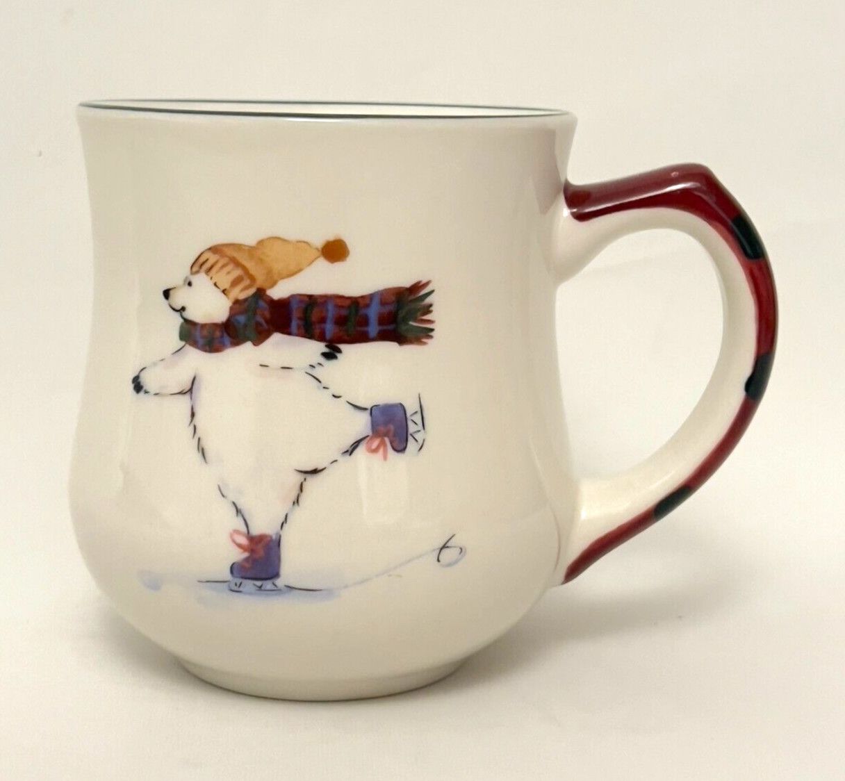 SNOW BEAR MUG SKATING 4 1/8"