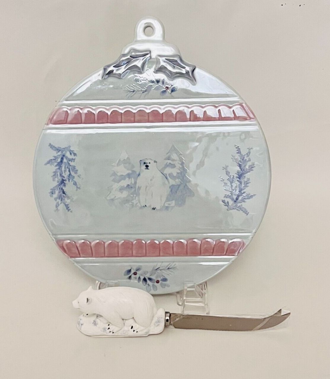 WINTER FROST CHEESE BOARD &amp; KNIFE SET