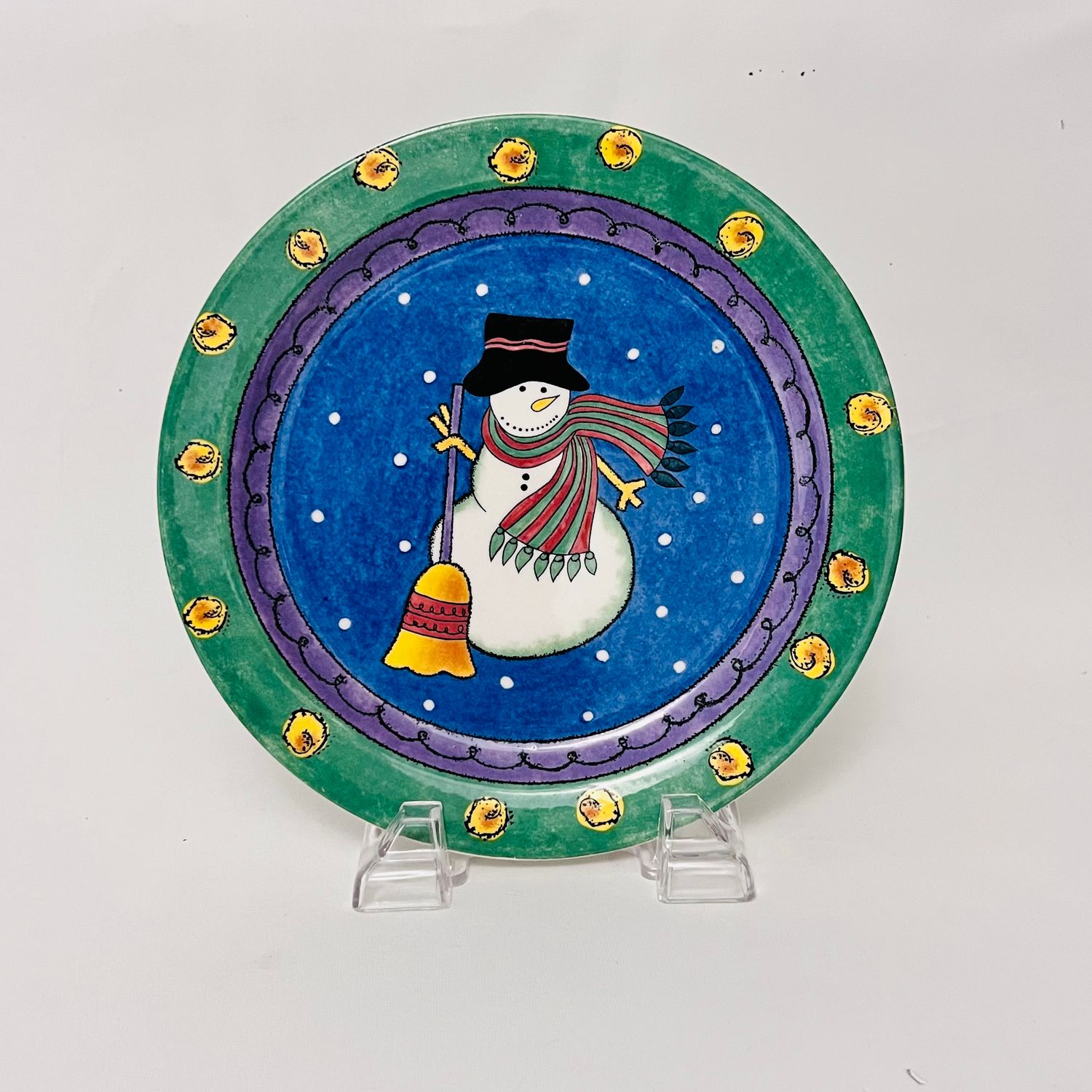 SWEET SHOPPE CHRISTMAS SALAD PLATE GREEN 8"