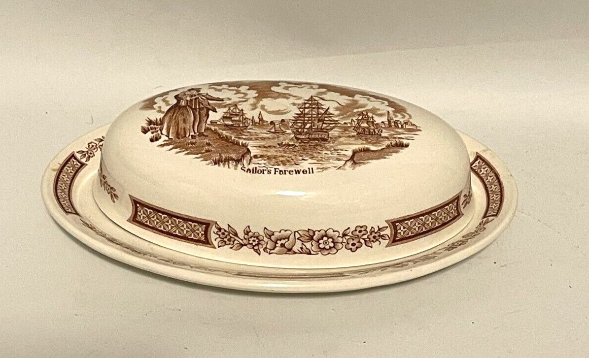FAIRWINDS BROWN COVERED BUTTER DISH