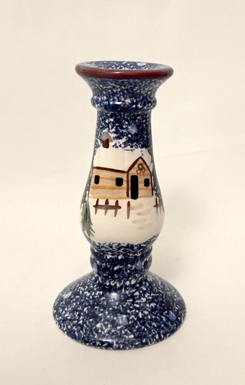 HOLIDAY MOUNTAIN  LODGE CANDLESTICK6.25"
