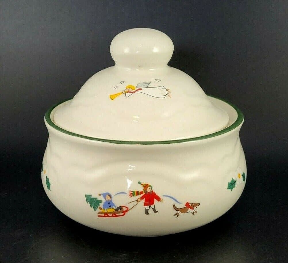 SNOW VILLAGE SUGAR BOWL
