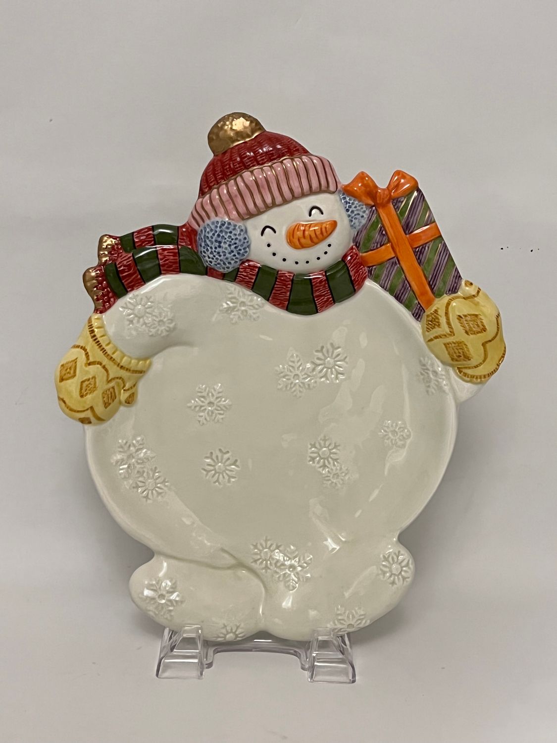 FROSTY FOLKS FIGURAL CANDY BOWL