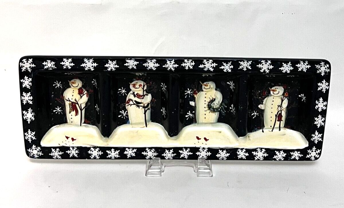 TWILIGHT SNOWMAN 4 PART TRAY