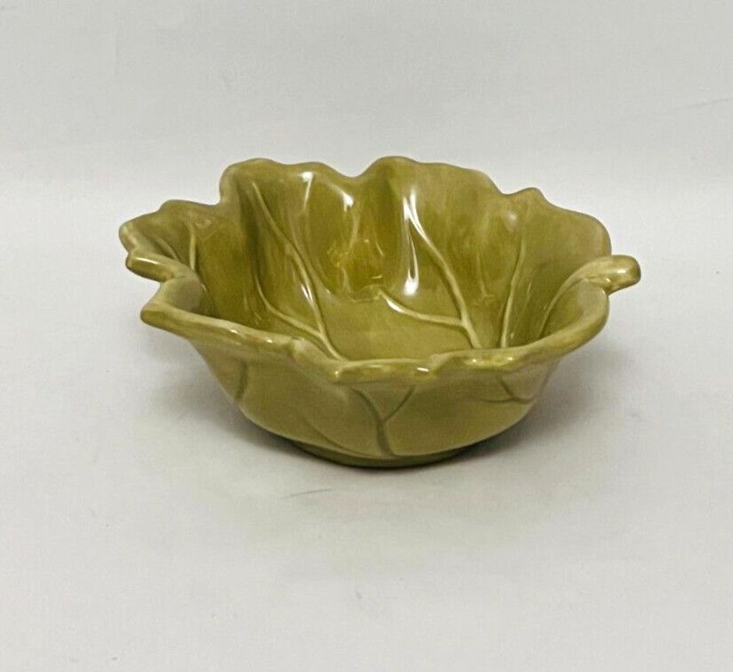 AMERICAN SIMPLICITY LEAF BOWL GREEN  7"