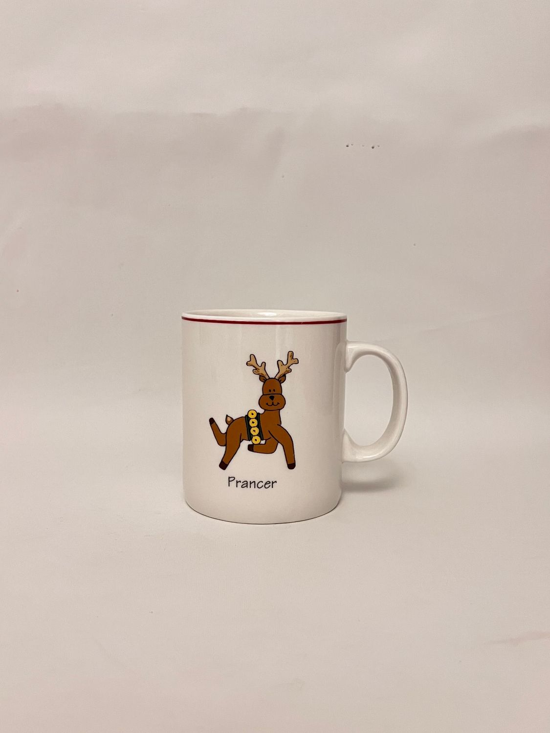 SANTA'S REINDEER MUG 4" PRANCER