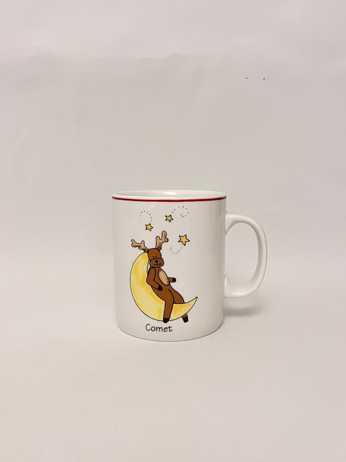 SANTA'S REINDEER MUG 4" COMET