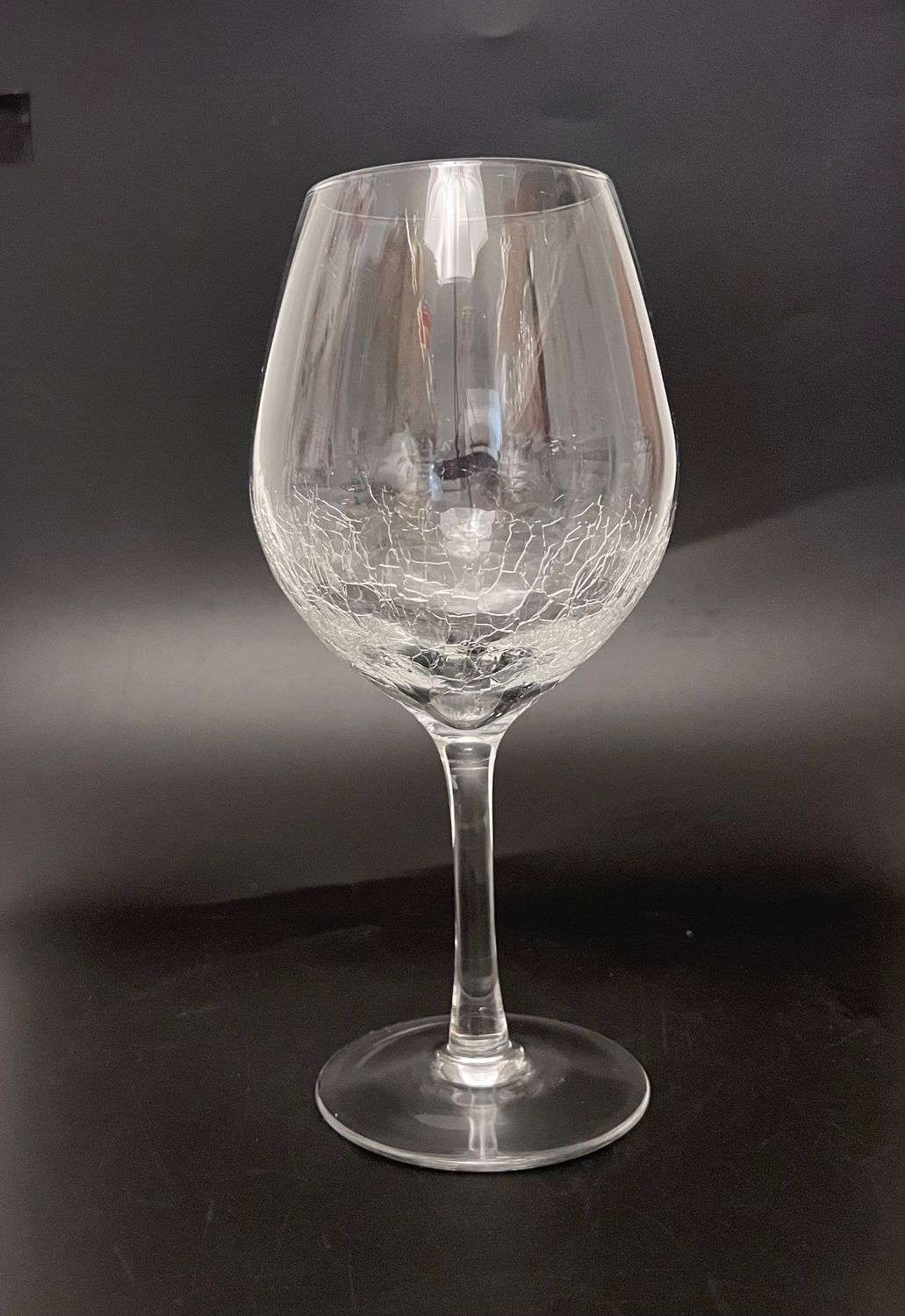 CRACKLED GOBLET/ RED WINE 8 5/8"  18 OZ.