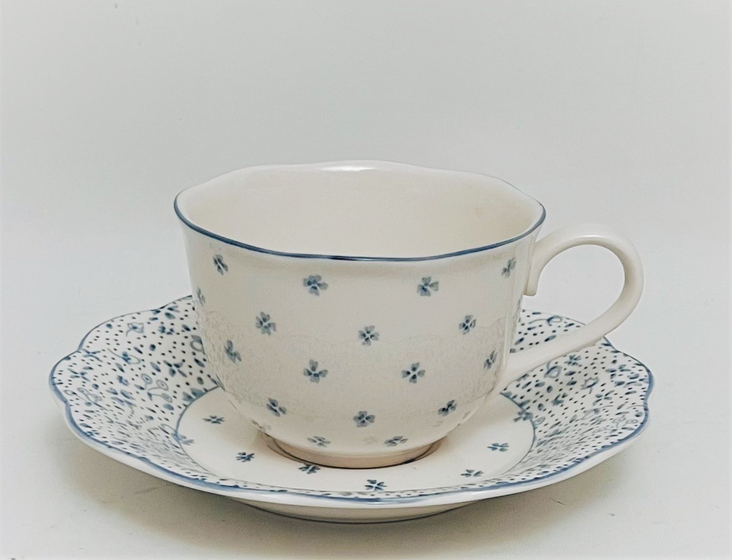 FORGET ME NOT CUP AND SAUCER 2 1/2"