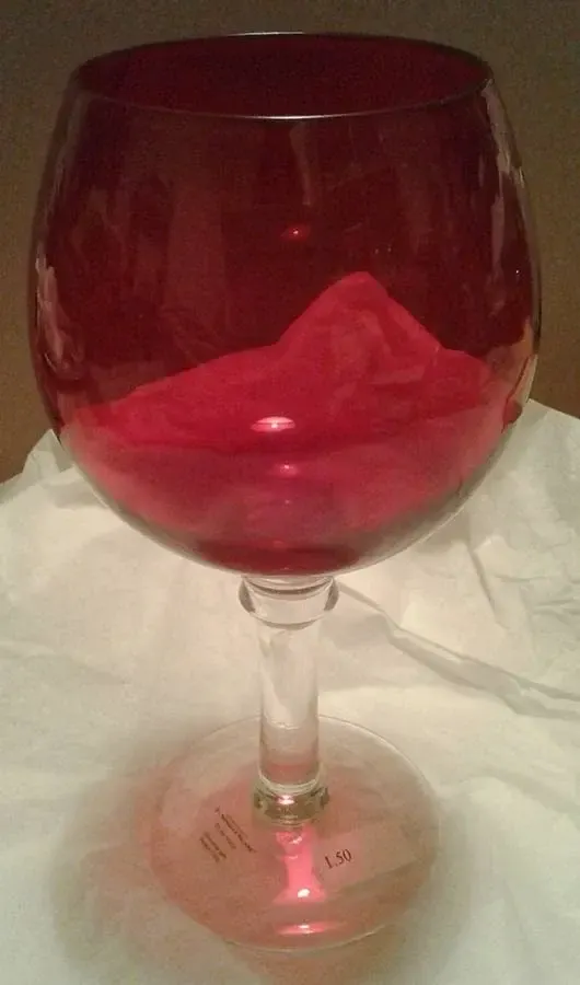 TIS THE SEASON WINE BALLOON RUBY  7 1/2"