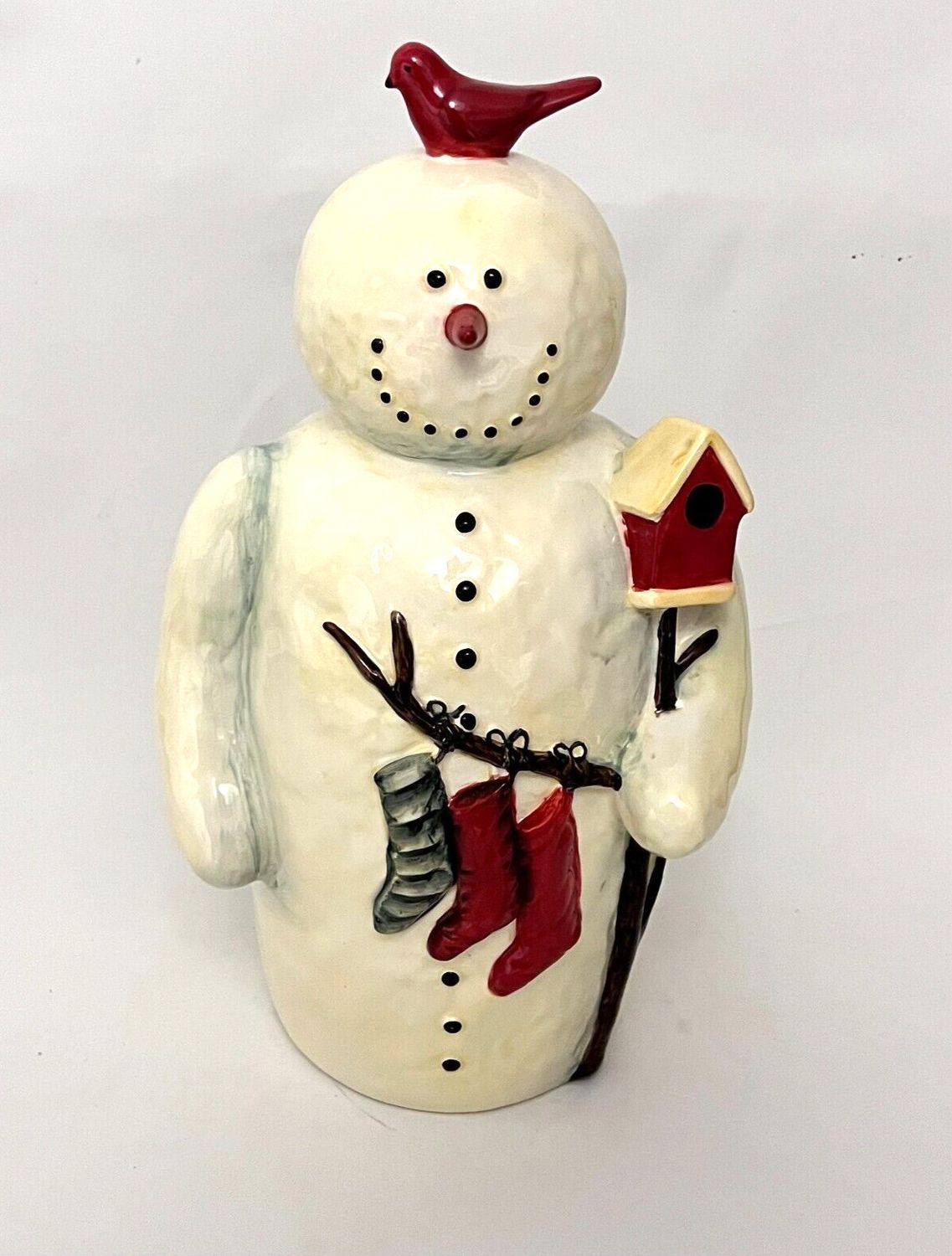 TWILIGHT SNOWMAN UTENSIL HOLDER 13"