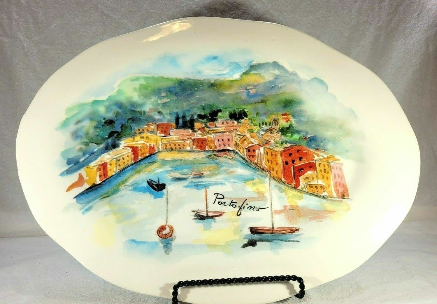 PORTOFINO EFFETI D'ARTE OVAL PLATTER 18"