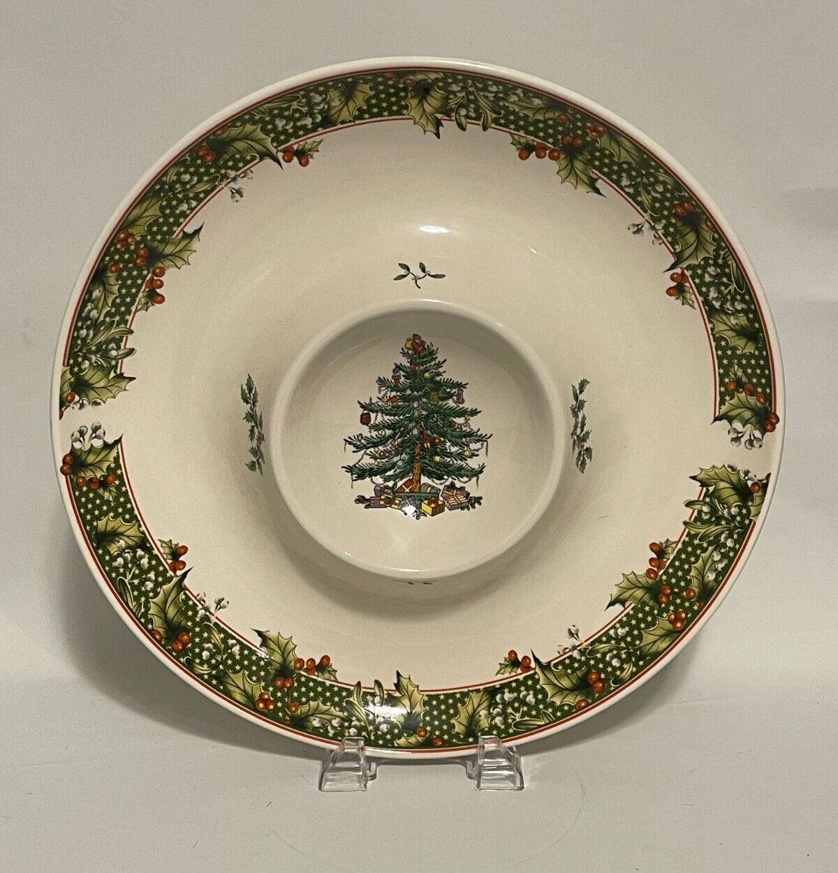 CHRISTMAS TREE GREEN TRIM CHIP &amp; DIP