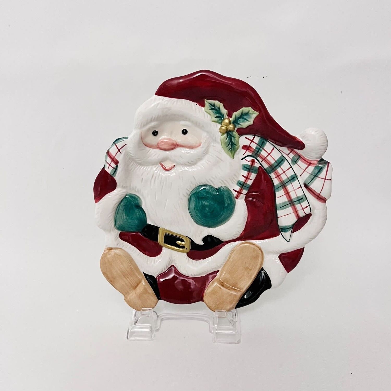 PLAID CHRISTMAS SANTA CANAPE