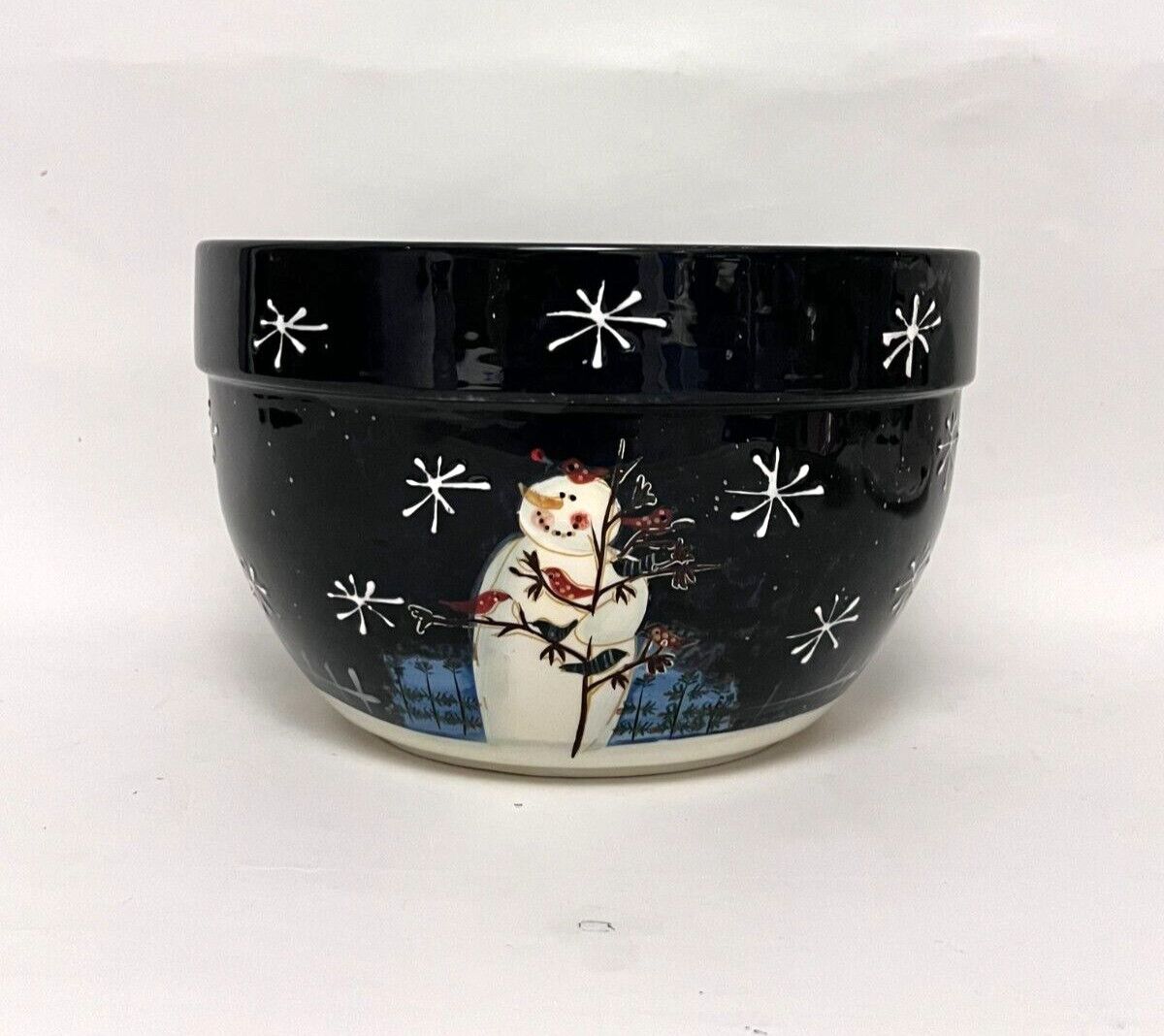 TWILIGHT SNOWMAN BOWL 9 3/4"