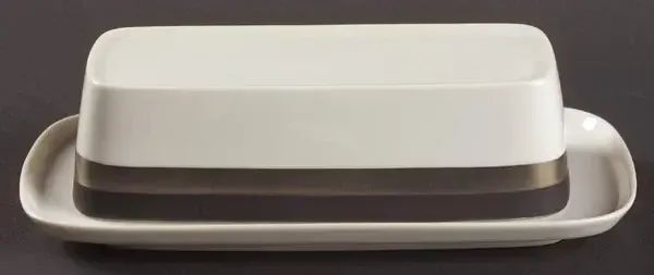 BLACK SATIN BUTTER DISH