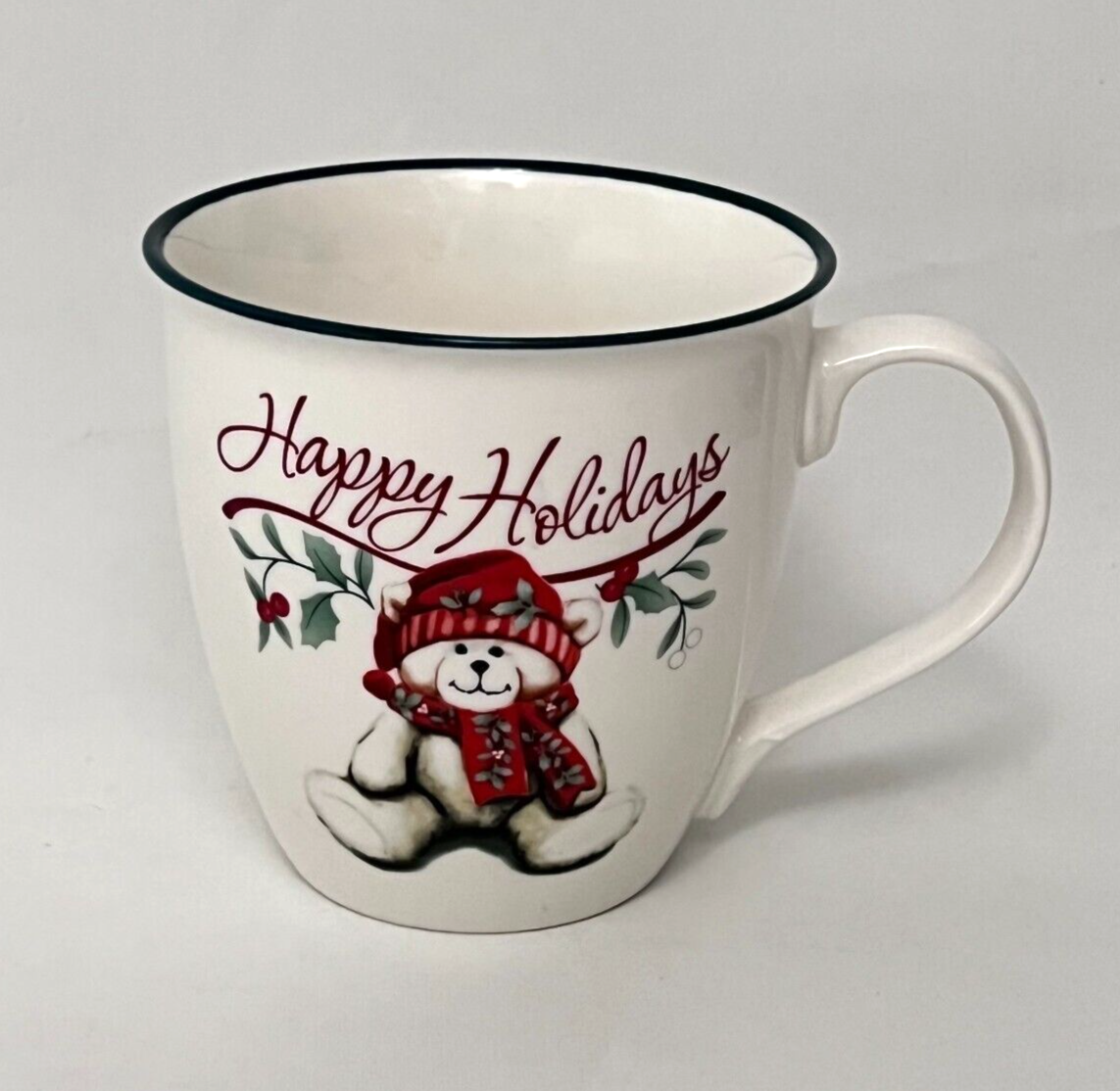 WINTERBERRY MUG TEDDY BEAR