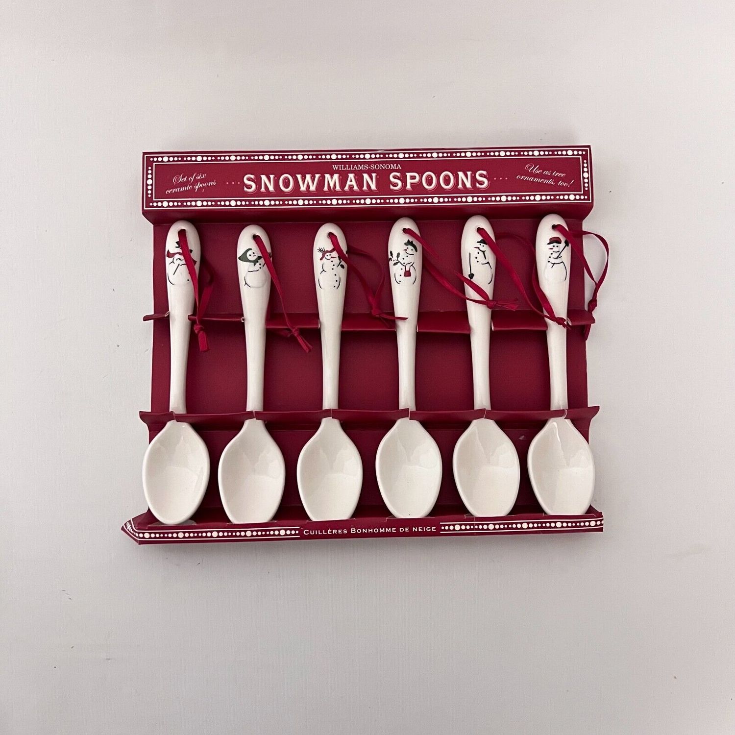 HOLIDAY SNOWMAN SPOON SET OF 6