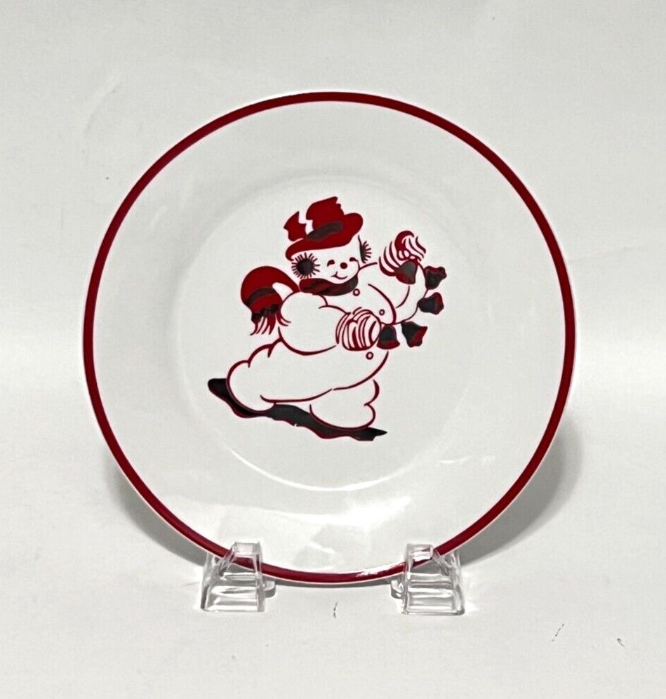 JOLLY SNOWMAN SALAD PLATE 8"