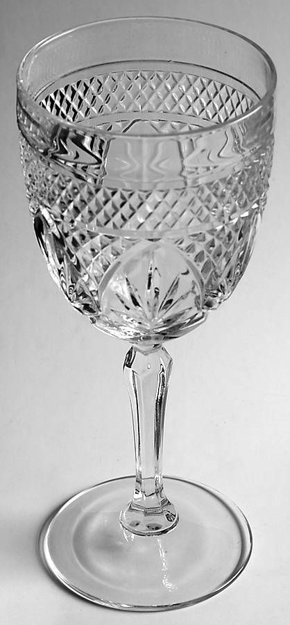 ANTIQUE CLEAR WINE GLASS 7"