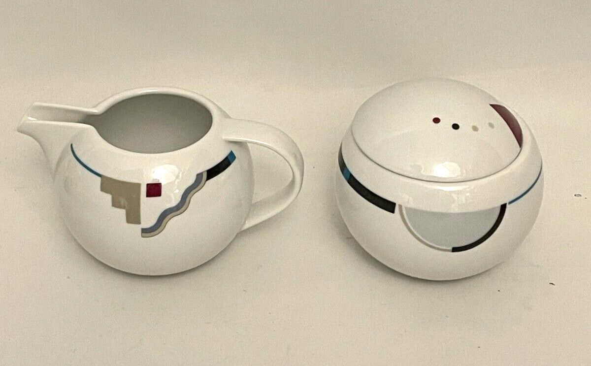 ATTITUDES CREAMER AND SUGAR BOWL SET 3 1/2&quot;
