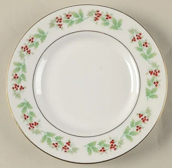 CHRISTMAS HARMONY BREAD &amp; BUTTER 6"
